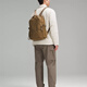 lululemon24新款 Crew 背包 22L 男女双肩包 防水户外运动休闲日常上学通 棕色Artifact/Raw Linen