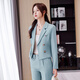 Purple charm suit women's autumn and winter business suit high-end fashion simple design small two-piece trousers brown (single suit) XL (recommended 115-125 Jin Jin equals 0.5 kg)