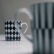 PRADA/Prada Gift Ceramic Mug - Checkerboard White / Black