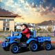 Handsome red children's electric vehicle tractor can sit on extra large bucket with bucket off-road remote control toy vehicle engineering vehicle for boys and children blue 550 motor 12V7A battery remote control