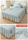 Sailotou Class A cotton bedskirt single piece 2024 new pure cotton quilted thickened bedspread bedskirt dust cover bedcover to hide the ugly baby blue maternal and infant quality soybean fiber 200cmx220cm cotton bedskirt + pillowcase 1 pair