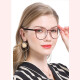 Gastes de lectura de Moncarlo Mujeres Corea Corea Importada Gafas Ligeras Ligeras Mujeres HD HD MEDIA Y ADCHA SUPER LIGHT GAJES Mujeres [Marcos importados de Corea del Sur] 866 Té de arena rosa rosa Presbiteriano 250 grados [HD Anti-Blue Light]