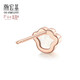 Trendy Acer 18K gold rose gold single earring for women, fun soft and cute little meat pad EEK34200252 birthday gift