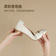Zhr Light Mouth Single Shops para mujeres Spring y Autumn Tacón grueso que desplaza zapatos de mujer, hebilla cuadrada elegante, zapatos de vajilla real para mujeres AH378 Color de albaricoque 38