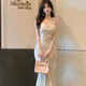 忆静萱（YIJINGXUAN）裹胸礼服裙子春季女装性感气质中长款露肩鱼尾修身抹胸连衣裙夜店 主图色 均码 m 95-105斤