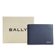 
BALLY men's wallet new cowhide bifold short wallet photo clip card wallet wallet for boyfriend 6305290 dark blue + palladium