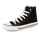 Huili Classic High-Top Canvas Zapatos de moda versátiles de moda y zapatos para mujeres zapatos casuales zapatos wxy-473t negro 40
