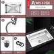 Kayin Kitchen 304 stainless steel hand-drawn thickened single-slot sink package large single-slot washbasin three-hole three-hole thickened 50*40-AA package AA empty