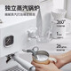 Baicui Kaffeemaschine Dual-Kessel Doppelwasserpumpe Haushalt Retro Full Semi-Auto Italienische Kaffeemaschine mit Dampfmilch Schaum kleiner All-in-One