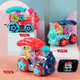 Universal Transparent Gear Racing Train Helicopter Electric Children's Model's Lighting Music Touet Universal Transparent Gear Tank 3 Batteries Ordinaires