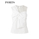 PORTS PORTS spring and summer new women's sleeveless shirt SM8B011MFD084 white XXS (0)