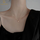 CHOMEL KINSEY S925 Water Drop Pendant Necklace Women's Niche Design High-end Light Luxury Clavicle Chain as a Valentine's Day Gift for Your Girlfriend 925 Silver Water Drop Necklace Gold