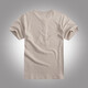 AK ARMY Summer New Ami Kaji Henry Neck Short Sleeve T-shirt Men's Casual T-shirt Base Shirt American Retro Short Sleeve Apricot M
