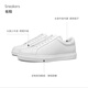 THOM WILLS genuine leather white shoes men's winter casual sneakers business breathable versatile formal shoes genuine leather cowhide Chinese Valentine's Day gift white G014-1 42 /8 size