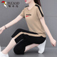 
Woodpecker (TUCANO) good cotton sportswear suit for women in summer 2024 new middle-aged summer casual short-sleeved cropped pants two-piece gray cropped pants [687 models] M (recommended 80-95 Jin [Jin equals 0.5 kg])