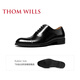 
THOM WILLS business formal leather shoes men's cowhide handmade three-joint genuine leather British Oxford shoes men's young groom wedding shoes black bright leather + rubber sole B672-Y2 43 /8.5 size