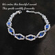 An Feng's new Turin Eye imitation natural tanzanite bracelet Internet celebrity heavy industry sapphire color treasure bracelet women's blue diamond bracelet