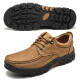 Región occidental Cabeza de camello Zapatos de vaca para hombres de cuero genuino más zapatos de algodón zapatos de senderismo al aire libre zapatos de papá Caki 6198 39