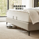 
Lin's Home Modern Simple Leather Bedside Layer Cowhide Master Bedroom Double Bed Small Household Lin's Wood Industry TPC717 Far Mountain Ash High Bed + 316 Mattress 1.8x2m