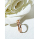 DL 1998 Fat Donglai same style ring color gold 18k gold rose gold AU750 women's plain ring double ring cross diamond ring tail ring free 8 US size (equal to 16-17 Hong Kong size)