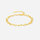 Saturday Fortune Yellow 18K Gold Bracelet Women's Fashion Color Gold Bracelet Birthday Gift C0714461 16+3cm