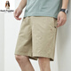 
Xiabushi summer pure cotton solid color men's casual versatile shorts five-point pants beach straight pants dark gray 9224 4XL Recommended 190-210Jin [Jin equals 0.5 kg]