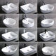Nordic ceramic wash basin table oval household wash basin bathroom balcony rectangular art basin 314 ultra-small single basin with drain