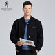 Bailando con la chaqueta lobo de lobo de moda para hombres de moda para hombres contrastante chaqueta bordada bordada collar de béisbol 001 Estilo masico negro 175