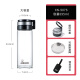 Single-layer thickened glass cup for men outdoor large capacity portable lift ring filter tea cup customization e-6198-black-400ml