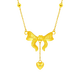 Fat Donglai's same style as the fugitive princess K gold pendant gold-plated silver bow gold necklace female love pendant clavicle bow pendant necklace