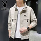Playboy (Playboy) Chaqueta Chaqueta de carga para hombres Spring Men's Casual Workwear Workwear Worked Top Top Jhaki XL