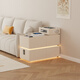 Isabel sofa side cabinet storage cabinet living room small apartment multi-functional partition cabinet side cabinet side table solid wood slate coffee table white 80cm drawer style speaker + USB + socket
