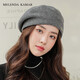 MELENDA KAMAR beret women's autumn and winter Korean style hat warm beanie hat painter's octagonal hat New Year's gift for girls gift box black