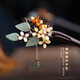 Kamalon Hairpin Women's Ancient Style Black Sandalwood Hairpin Simple Modern High-end Wooden Hairpin Cheongsam Hanfu Headwear Plate Hairpin Shaking Hairpin Jiuli Xiang Hairpin