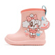 Babudou Kinderschuhe Neue Kinder Regenstiefel Jungen Baby Regenstiefel Sommer wasserdichte Kinderschuhe zarte Pulver/Lichtpulver 14 geeignet für Fußlänge 13,0 cm