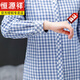 Hengyuanxiang Frauenkleidung Mutter reines Baumwollhemd Frauen-Langarm-Baumwoll-Frühling und Herbstkleidung mittleren und älteren Schwiegermutters, die Top Plaid-Hemd Slimming 1662-838 Khaki XL empfohlenes Gewicht 105-18jin [Jin gleich 0,5 kg]