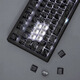 腹灵mk870pro黑莓侧刻机械键盘蓝牙有线无线客制化电脑游戏静音办公 【单模】黑曜石Pro+等高线 凯华BOX茶轴V2【手感较重】 87键