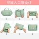 Kamika large capacity hand-held travel bag for women's luggage bag short-term travel bag for delivery bag shoulder travel bag folding duffel bag gray-green 36L expandable capacity