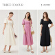 Fans Lanenkäse Raspberry Französisch Square Neck Temperament Kurzarm Kleid Damen 2024 Sommer Neuer Stil Taille Slim Kleid Frauen weiß S