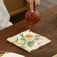 Tang Feng absorbent tea towel household painted Zen rag pot towel tea table special tea set towel new Chinese style fabric suede tea towel (bamboo peace)