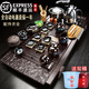 Empty cicada tea set set for home living room complete set fully automatic water supply all-in-one kung fu tea making station kettle tea tray simple 01 Mapan Xishi purple sand automatic black 34 pieces