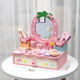 Spielen Sie Kinderspielzeugkosmetik-Set Make-up-Tisch-Schmuckschachtel Little Girl Prinzessin 3-6 Jahre alt, um das Geburtstagsgeschenk von House Make-up + Friseur-Farbverkleidertisch zu feiern