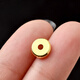 Jewelry craftsman's ancient 18K old gold craftsmanship gold color cultural toy glossy separator wheel abacus sand gold clasp diy with bead pad size about 8mm 10 pieces