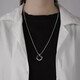 Qi Xiaomi [Brief] Halskette für Männer trendige Jungen Anhänger Einfacher personalisierter Collarbone -Ketten -Kette Trendy Marke Vielseitige Hanger Kette Männer Blau