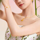 周大福SOINLOVE蜜粉金十里红妆蝴蝶葫芦黄金珍珠手链 VR1584
