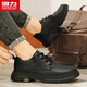 Warrior business retro casual work shoes men's lace-up leather shoes men 1632 black 40