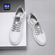 
Hailan Home HLA men's shoes outdoor versatile board shoes men's lace-up shoes men casual shoes men 0468 white gray 42