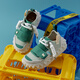 Zapatos de hombre feas y lindos de oetzi en verano, zapatos de lona de bloqueo de color versátiles pareja gelatina de dedo grande de la cabeza de moda