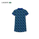 鳄鱼（LACOSTE）x MINECRAFT联名童装潮流印花舒适休闲Polo连衣裙|EJ3882 E2F/宝石蓝+绿色+浅蓝鳄鱼印花 4A