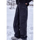 Awka Skihose für Frauen, männliche Paare Schneebrett 3L wasserdichte und winddichte Profi -Skihose kaltes Winter schwarz BZK53 m